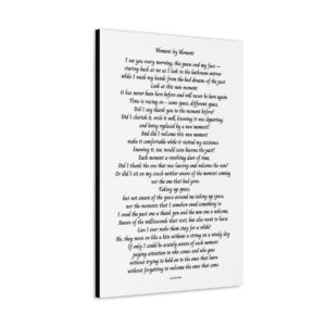 Moment by Moment - canvas -  white