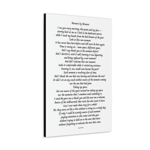 Moment by Moment - canvas -  white