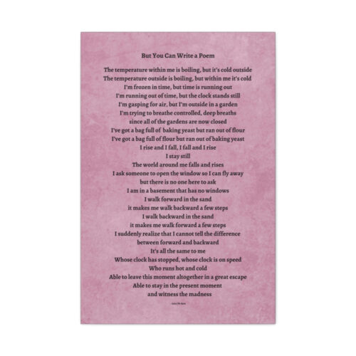 But You Can Write a Poem - canvas - mauve texture - Image 2