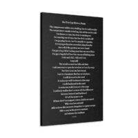 But You Can Write a Poem - canvas - black