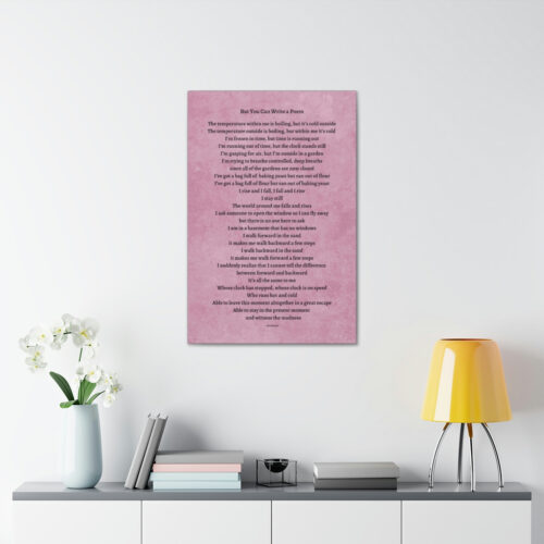 But You Can Write a Poem - canvas - mauve texture - Image 3