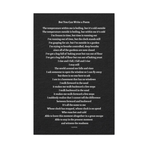 But You Can Write a Poem - canvas - black - Image 2