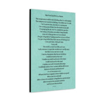 But You Can Write a Poem - canvas - green