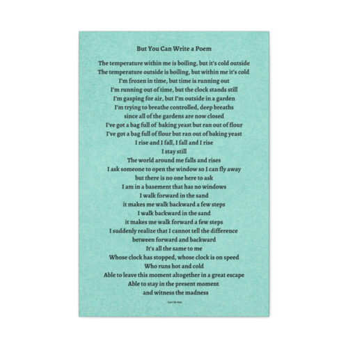 But You Can Write a Poem - canvas - green - Image 2