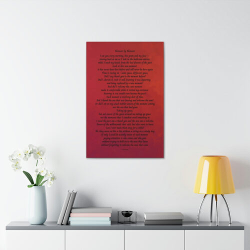 Moment by Moment - canvas - red with black letters - Image 7