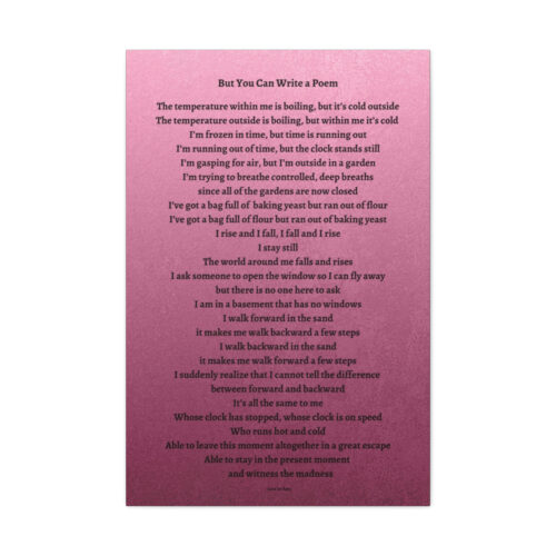 But You Can Write a Poem - canvas - gradient mauve - Image 2