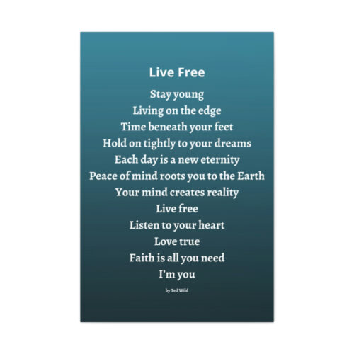Live Free - canvas - green - Image 2
