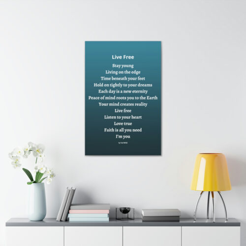 Live Free - canvas - green - Image 3