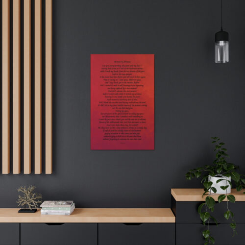 Moment by Moment - canvas - red with black letters - Image 8
