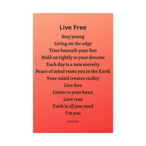 Live Free - canvas - orange - Image 11