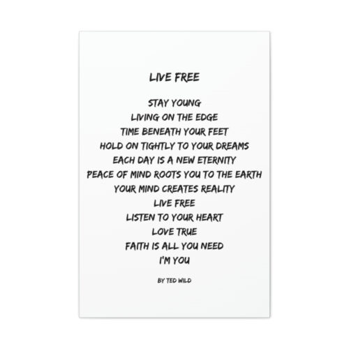 Live Free - canvas - white - Image 15