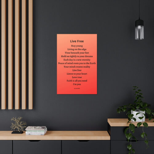 Live Free - canvas - orange - Image 13