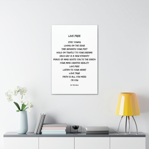 Live Free - canvas - white - Image 17