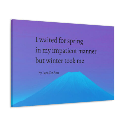 Winter - haiku - canvas - black letters - Image 38