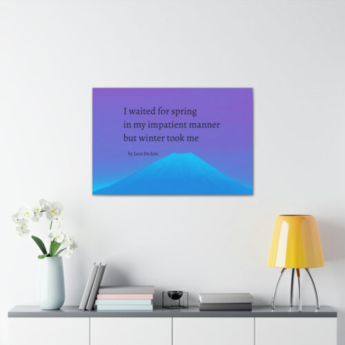 Winter - haiku - canvas - black letters - Image 39