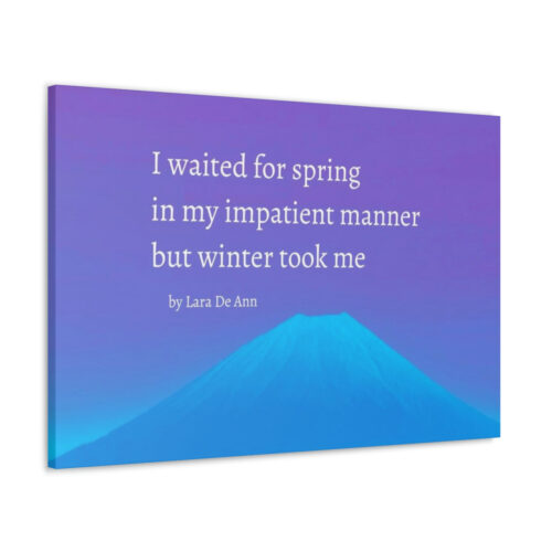 Winter - haiku - canvas - white letters - Image 37