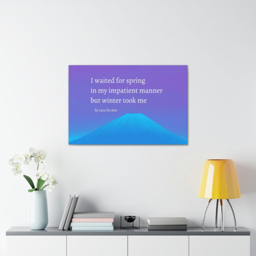 Winter - haiku - canvas - white letters - Image 38