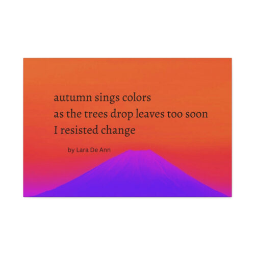Autumn - haiku - canvas - black letters - Image 26