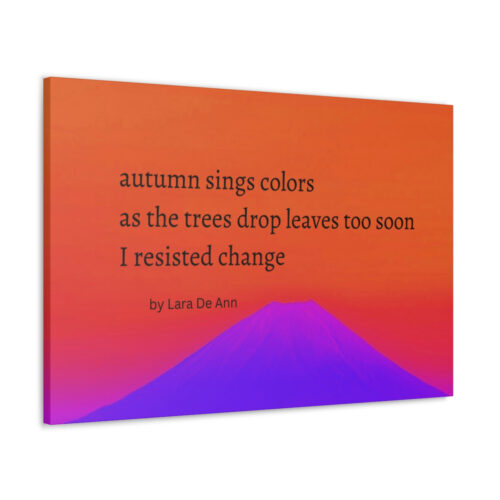 Autumn - haiku - canvas - black letters - Image 27