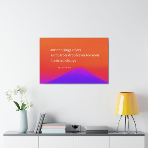 Autumn - haiku - canvas - white letters - Image 29