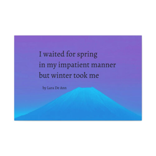 Winter - haiku - canvas - black letters - Image 37