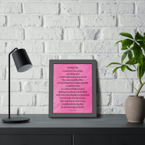 Loving You - framed - pink - Image 3