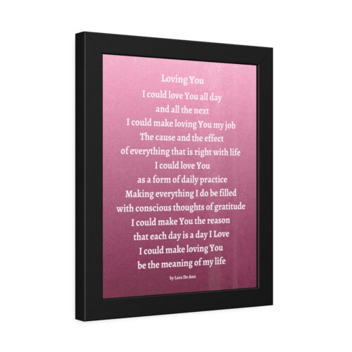 Loving You - framed - mauve - white letters - Image 6