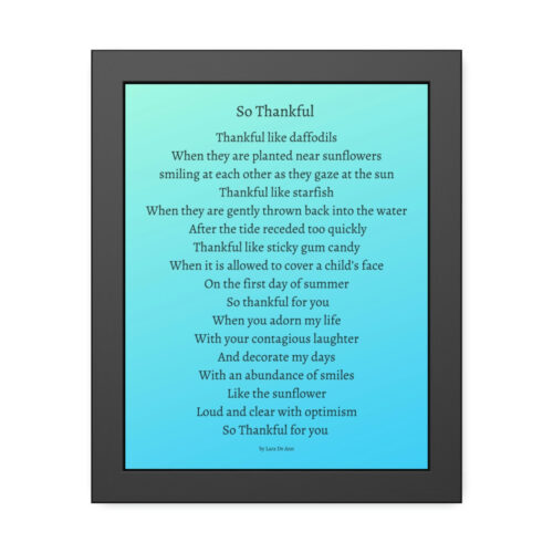 So Thankful - framed - turquoise - Image 7
