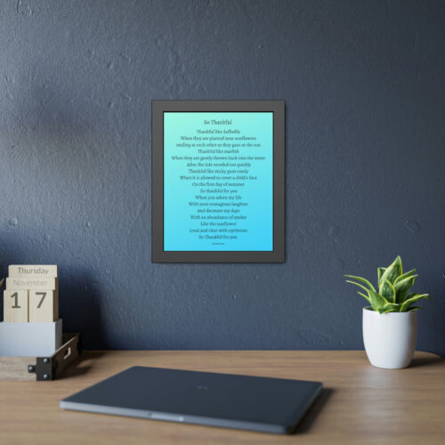 So Thankful - framed - turquoise - Image 9