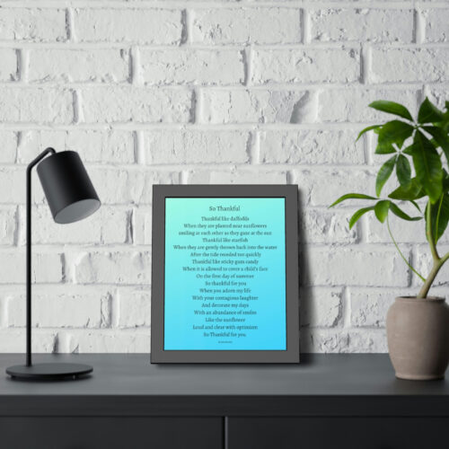 So Thankful - framed - turquoise - Image 10