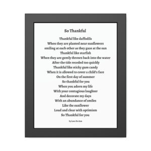 So Thankful - framed - white