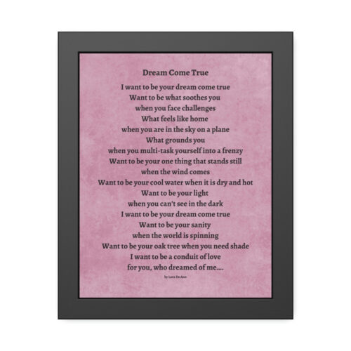 Dream Come True - framed - mauve - Image 5
