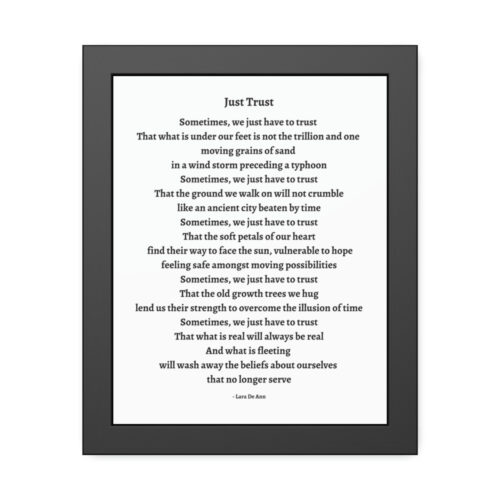 Just Trust - framed - white - Image 3
