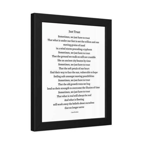Just Trust - framed - white - Image 4