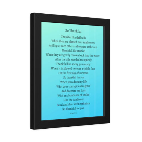 So Thankful - framed - turquoise - Image 6