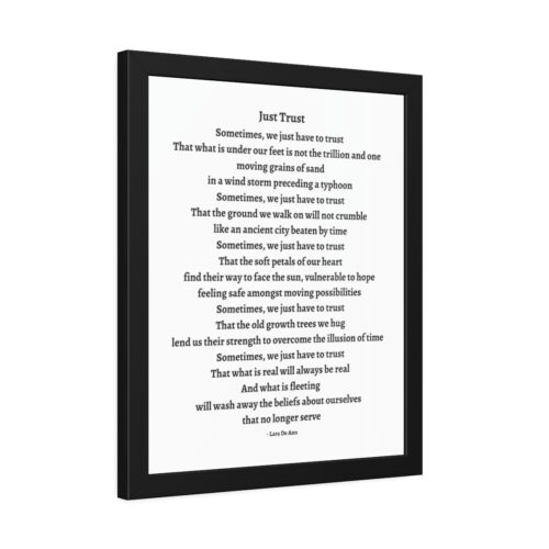 Just Trust - framed - white - Image 12