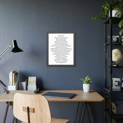 Earth Speaks - framed - white - Image 9
