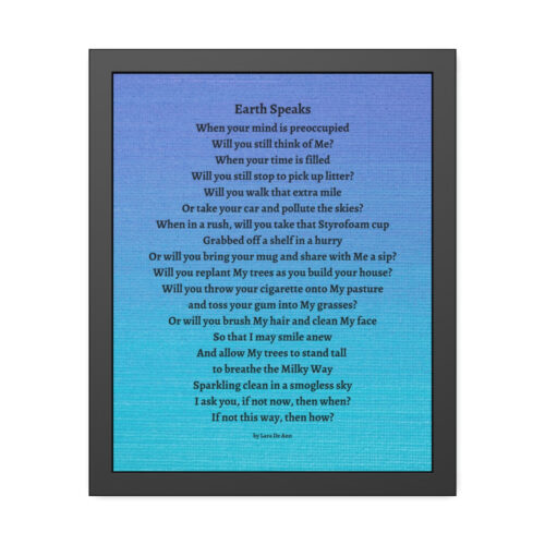 Earth Speaks - framed - blue - Image 7
