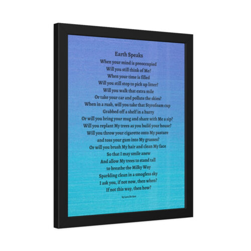 Earth Speaks - framed - blue - Image 8