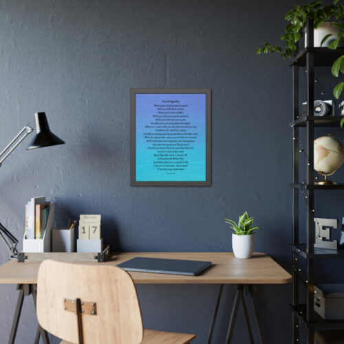 Earth Speaks - framed - blue - Image 9