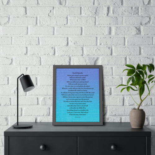 Earth Speaks - framed - blue - Image 10