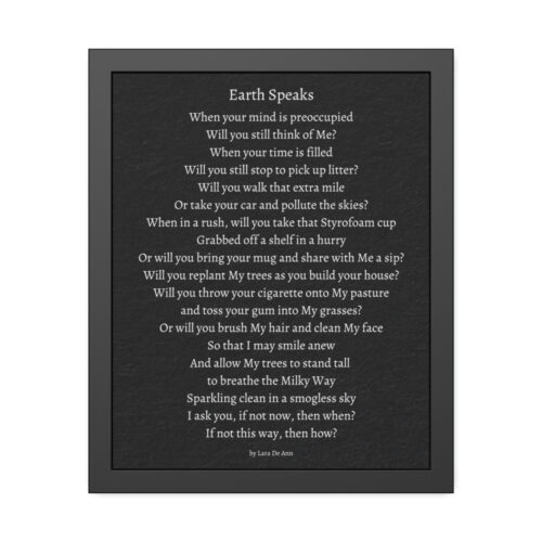 Earth Speaks - framed - black - Image 7