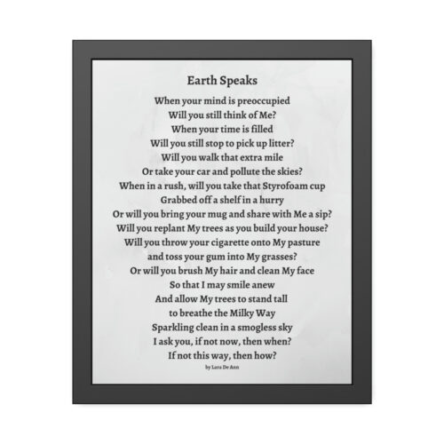 Earth Speaks - framed - gray - Image 7