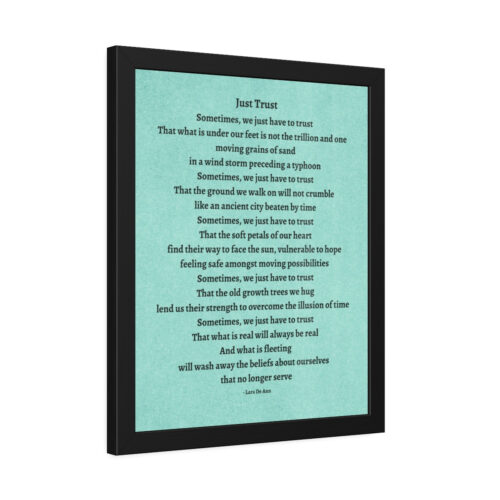 Just Trust - framed - green - Image 13