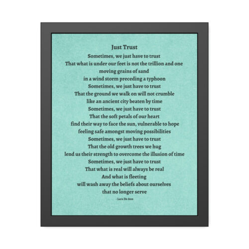 Just Trust - framed - green - Image 10