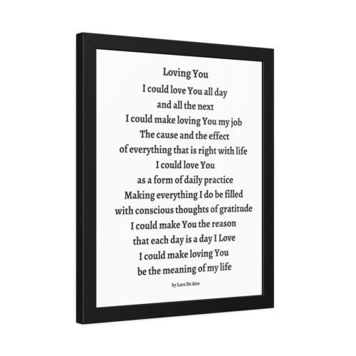 Loving You - framed - b & w - Image 9