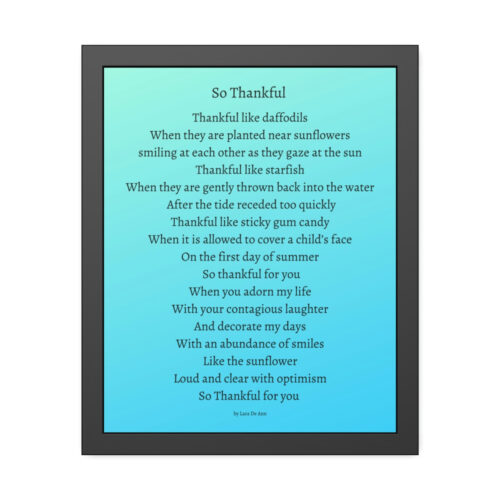 So Thankful - framed - turquoise - Image 11