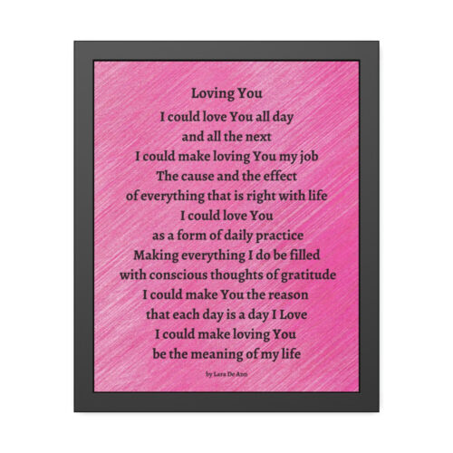 Loving You - framed - pink - Image 4