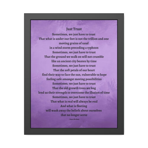 Just Trust - framed - purple - Image 10