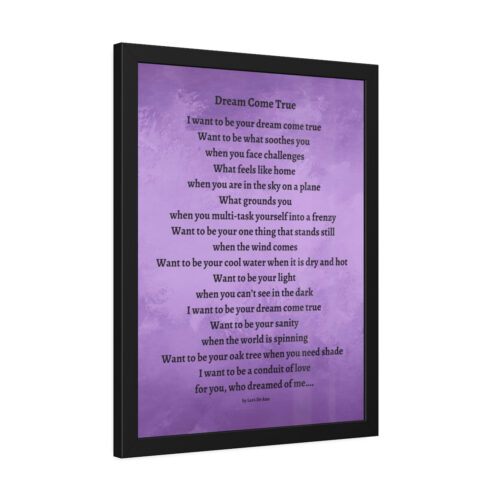 Dream Come True - framed - purple - Image 2